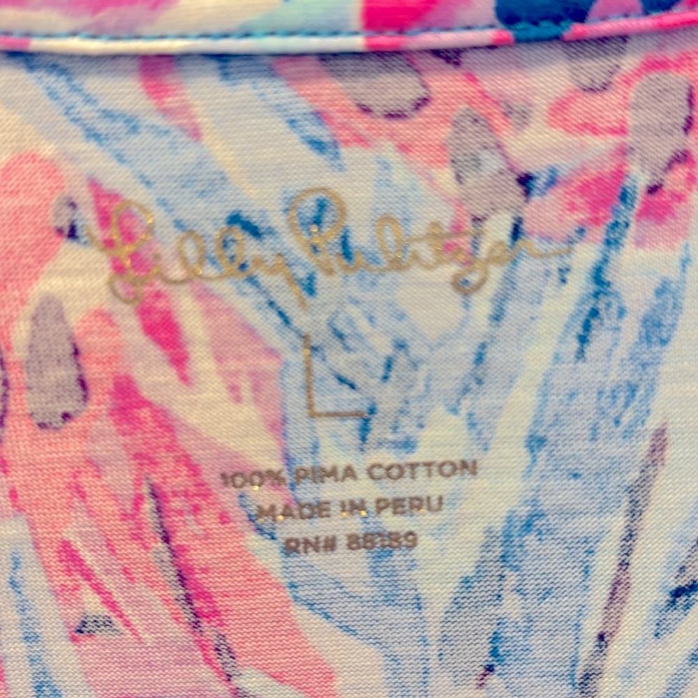 Lilly Pulitzer Daphne Dress Tweethearts Tropical Blue & Pink Women’s Siz… - Picture 8 of 9